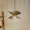 Hanglamp Lindby Valdorin, zwart, papier, Ø 40 cm, E27