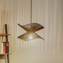 Hanglamp Lindby Valdorin, zwart, papier, Ø 40 cm, E27