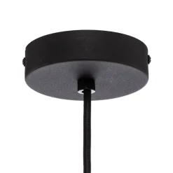 Hanglamp Lindby Valdorin, zwart, papier, Ø 40 cm, E27
