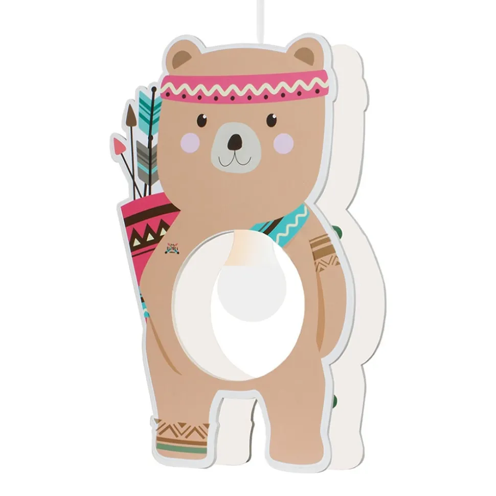 Hanglamp Little Indians, beer Bjørn, bruin