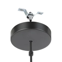 Hanglamp Mantunalle, Ø 20 cm, zwart/wit, glas