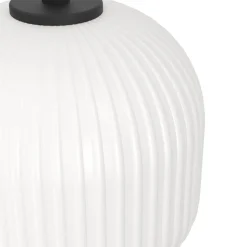 Hanglamp Mantunalle, Ø 20 cm, zwart/wit, glas