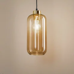 Hanglamp Marco Green, 1-lamp, bruin