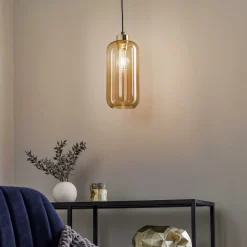 Hanglamp Marco Green, 1-lamp, bruin