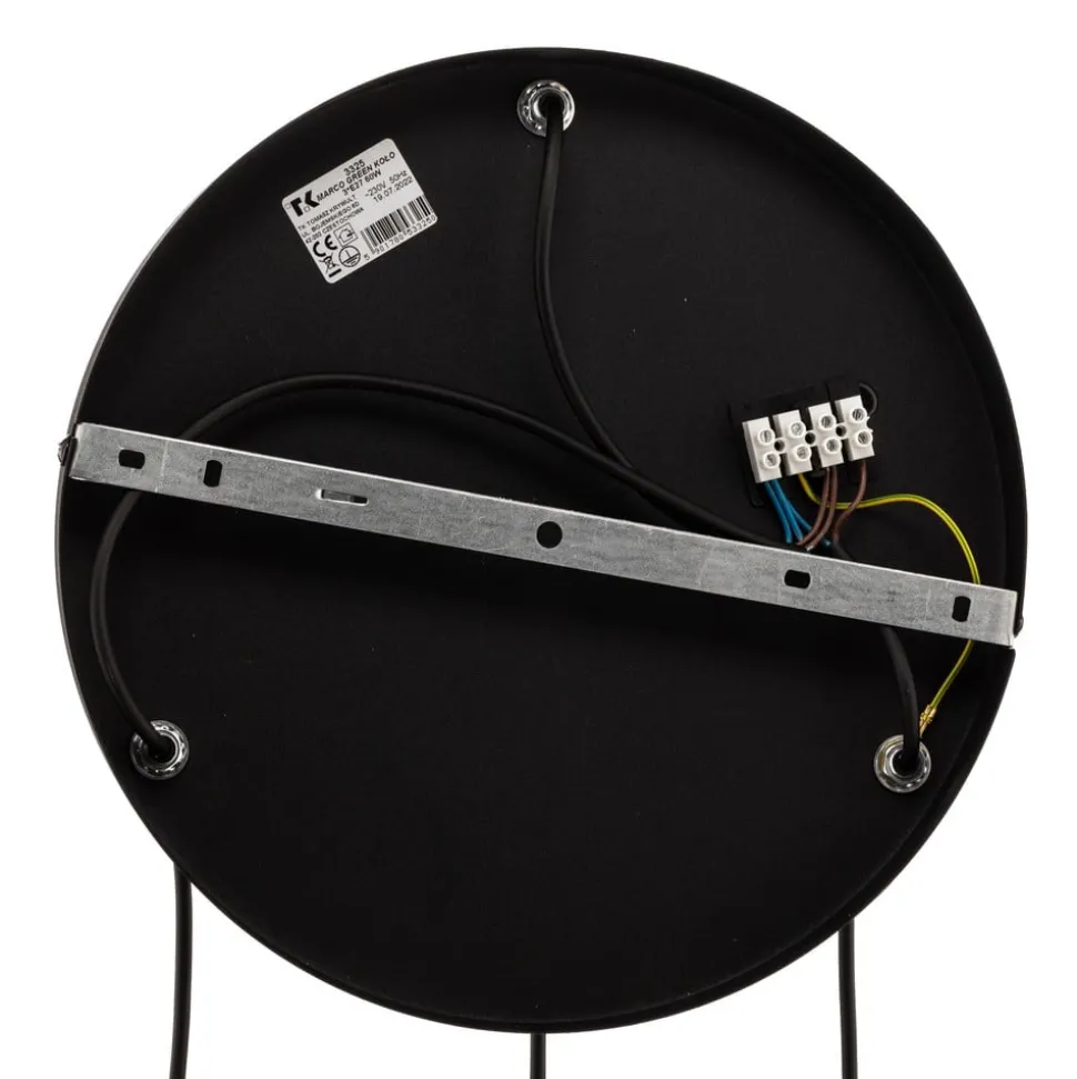 Hanglamp Marco Green, 3-lamps helder/groen/bruin