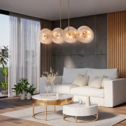 Hanglamp Maytoni Aster, glas, lengte 101 cm, 8 x E14