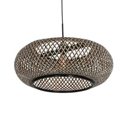 Hanglamp Maze, zwart-naturel