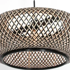 Hanglamp Maze, zwart-naturel