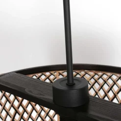 Hanglamp Maze, zwart-naturel