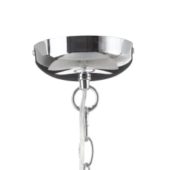 Hanglamp metaal, industrieel ontwerp, chroomkleurig