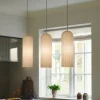 Hanglamp Miella, 3-lamps, geribbeld glas, gesatineerd/wit