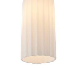 Hanglamp Miella, 3-lamps, geribbeld glas, gesatineerd/wit