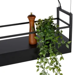 Hanglamp Miravelle met opbergruimte 6-lamps zwart