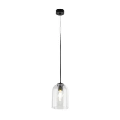 Hanglamp Molly, transparant, Ø 14 cm, metaal/glas