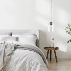 Hanglamp Molly, transparant, Ø 14 cm, metaal/glas