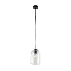 Hanglamp Molly, transparant, Ø 14 cm, metaal/glas