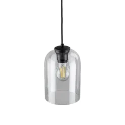 Hanglamp Molly, transparant, Ø 14 cm, metaal/glas
