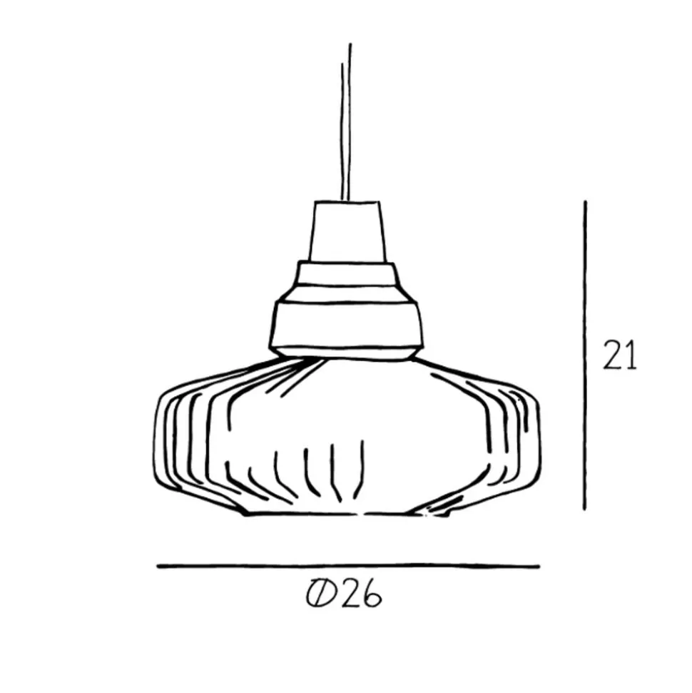 Hanglamp New Wave Optic, roze