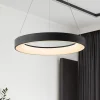 Hanglamp Niseko II, afstandsbediening, Ø 38 cm, zwart