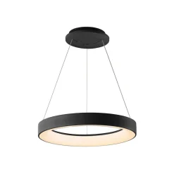 Hanglamp Niseko II, afstandsbediening, Ø 38 cm, zwart