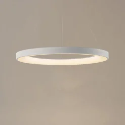 Hanglamp Niseko II, afstandsbediening, Ø 50 cm, wit