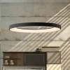 Hanglamp Niseko II, afstandsbediening, Ø 65 cm, zwart