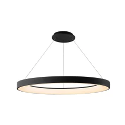Hanglamp Niseko II, afstandsbediening, Ø 65 cm, zwart