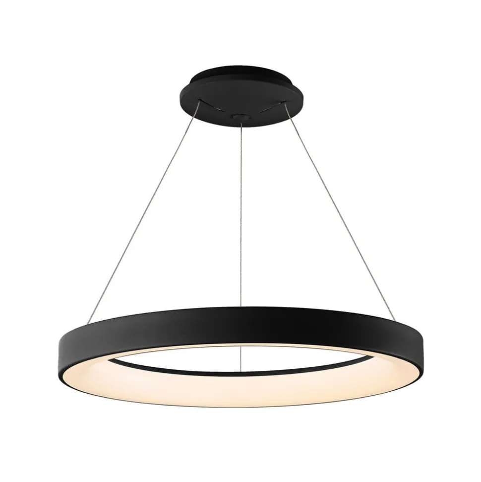 Hanglamp Niseko II, afstandsbediening, Ø 50 cm, zwart