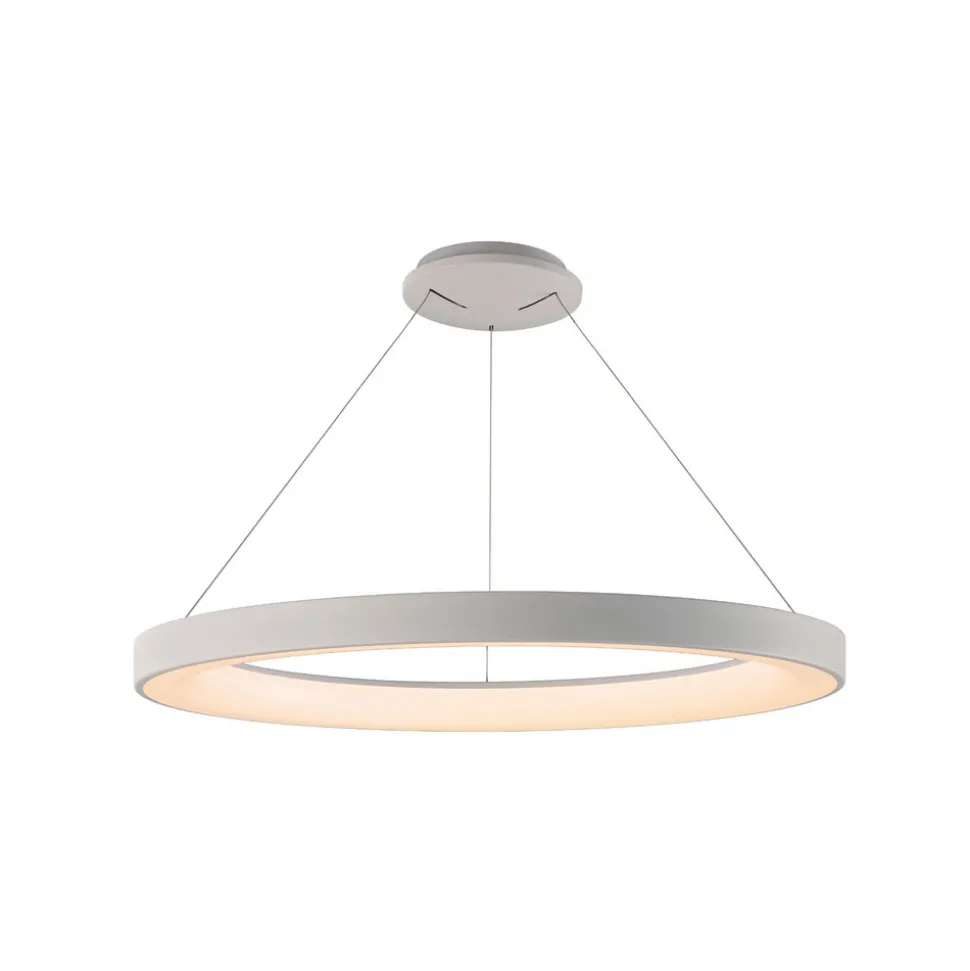 Hanglamp Niseko II, afstandsbediening, Ø 65 cm, wit