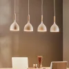 Hanglamp Noak, wit/hout naturel, 4-lamps lang
