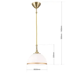 Hanglamp Old Lamp met textielkabel, 1-lamp