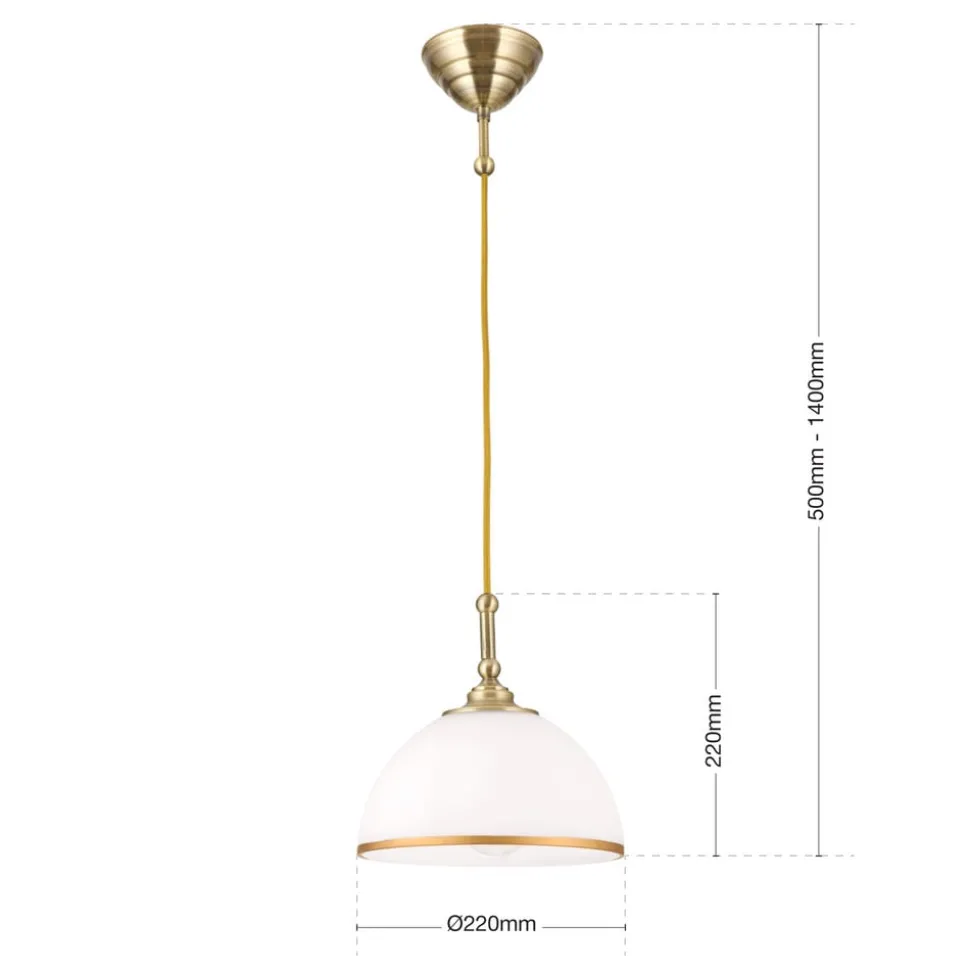 Hanglamp Old Lamp met textielkabel, 1-lamp