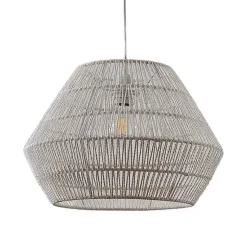 Hanglamp Ottavio van papieren vlechtwerk, wit