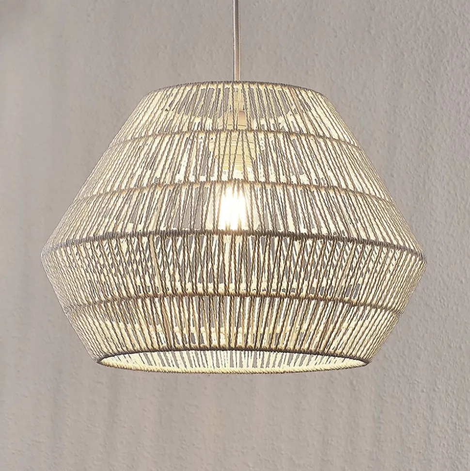 Hanglamp Ottavio van papieren vlechtwerk, wit