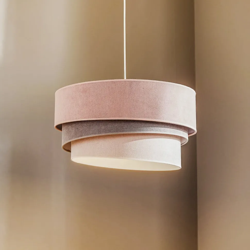 Hanglamp Pastel Trio roze/grijs/lichtgrijs