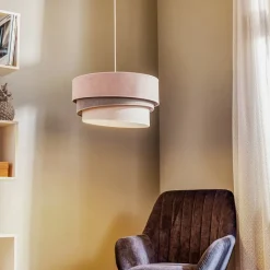 Hanglamp Pastel Trio roze/grijs/lichtgrijs