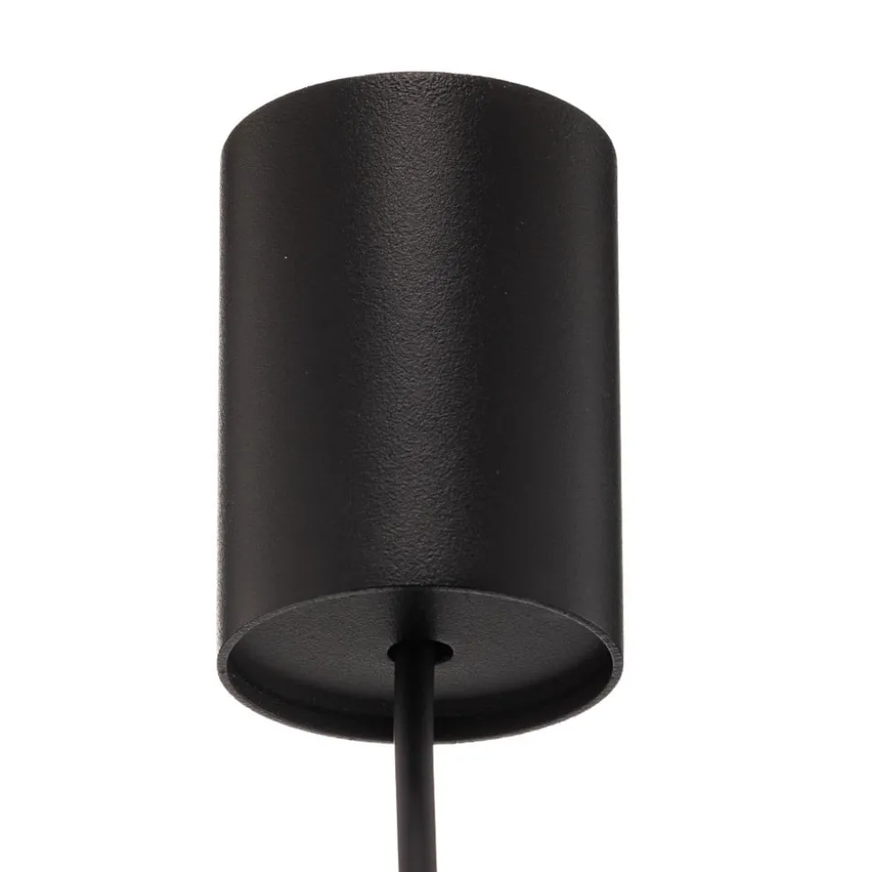 Hanglamp Pear S met glazen kap, zwart