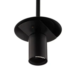 Hanglamp Pear S met glazen kap, zwart