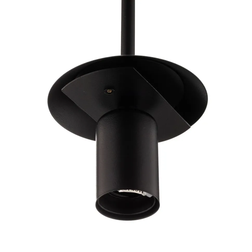 Hanglamp Pear S met glazen kap, zwart