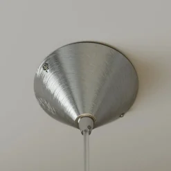 Hanglamp Petra, wit, glas, Ø 40 cm, kegel, E27