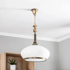 Hanglamp Petro met glazen kap, 1-lamp