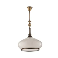 Hanglamp Petro met glazen kap, 1-lamp