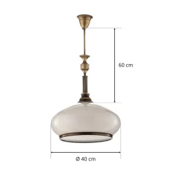 Hanglamp Petro met glazen kap, 1-lamp