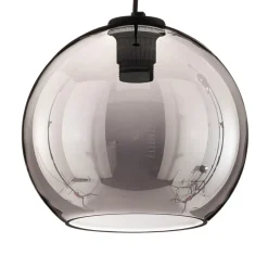 Hanglamp Polaris, spiegelend glas, rookkleurig