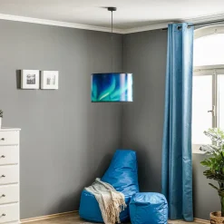Hanglamp Print L Hemel met poollicht turkoois