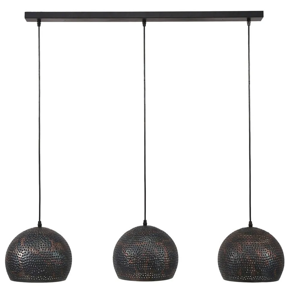 Hanglamp Punchray 3-lamps bolvormig
