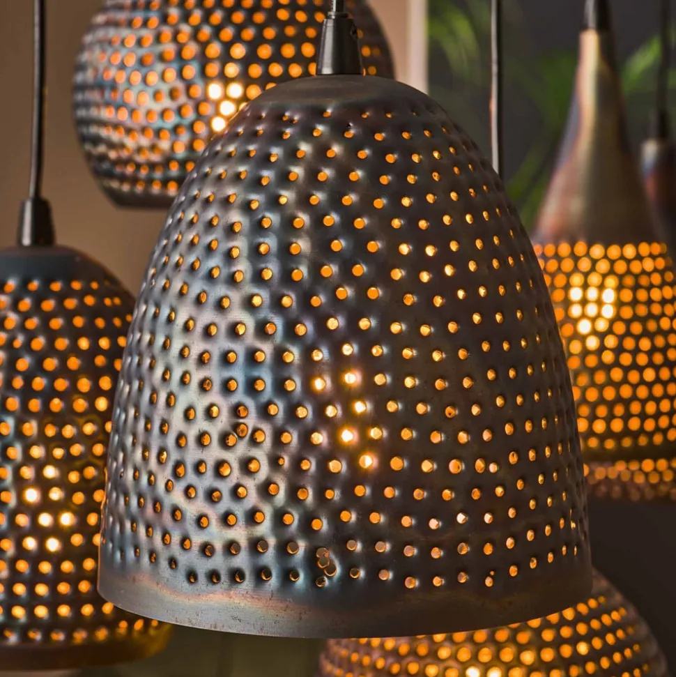 Hanglamp Punchray, 7-lamps, formenmix