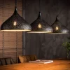 Hanglamp Punchray, 3-lamps trechtervormig