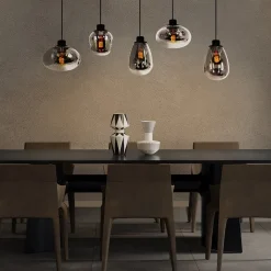 Hanglamp Reflexion, 5-lamps 100x30cm