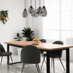 Hanglamp Reflexion, 5-lamps 100x30cm